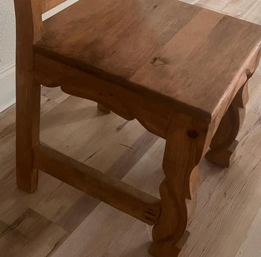 Set of Four hand-made pine dining chairs