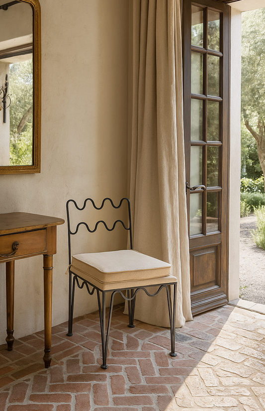 Royare inspired iron sculpture chair