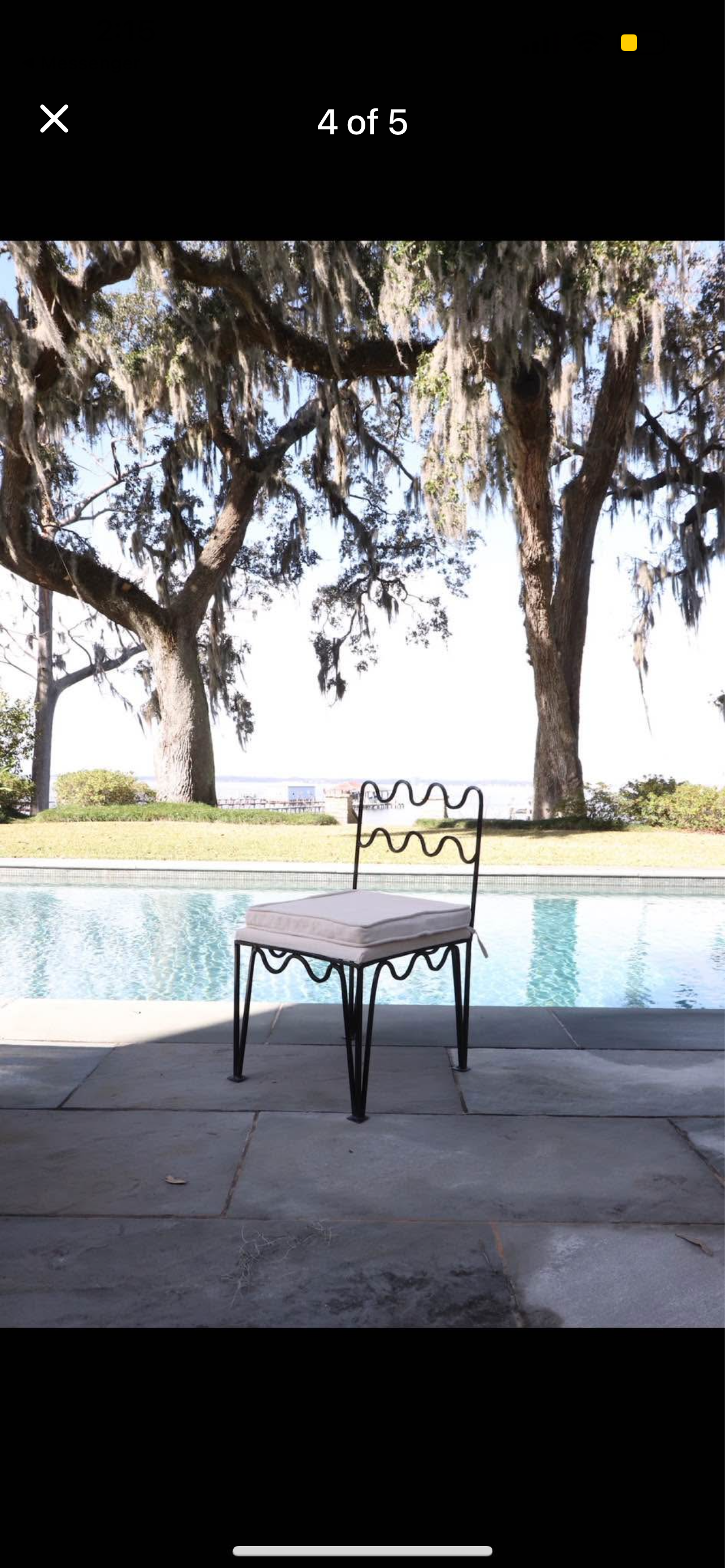 Royare inspired iron sculpture chair